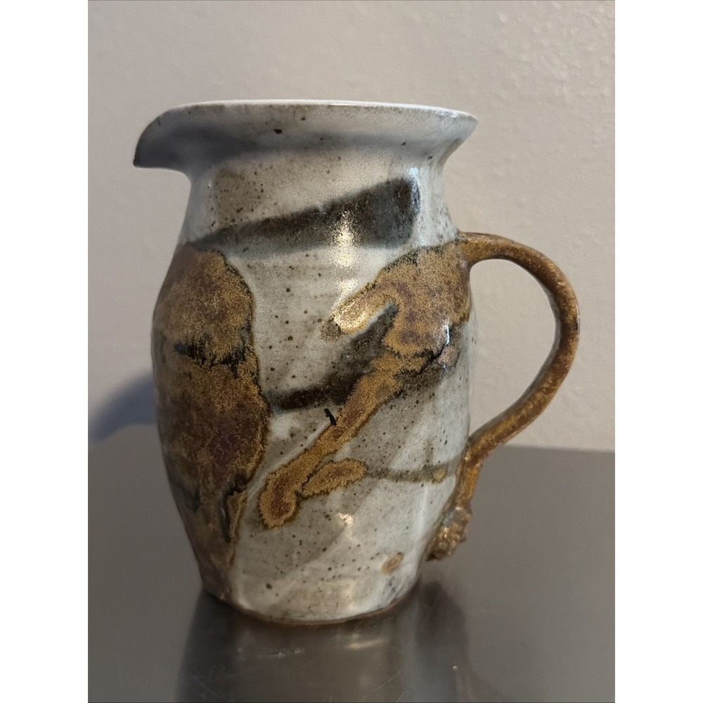 Large Beautiful Handmade Studio Art Pottery Pitcher Beka Hannan Signed